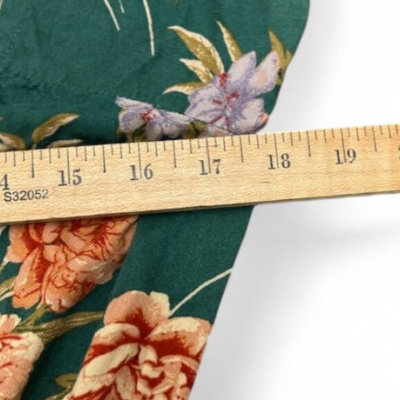 American Eagle Green Floral Romper M Off-Shoulder Cottagecore Boho Coquette‎ - Picture 13 of 13